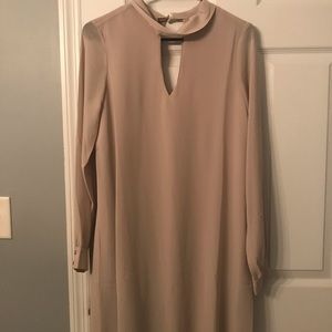Nude chiffon dress